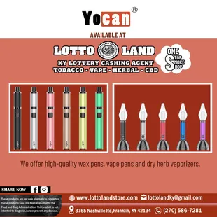 Lottoland is the authorized dealer of Yocan wax pens, vape pens and dry herb vaporizers