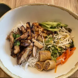 vermicelli bowl combo with chicken and shrimp