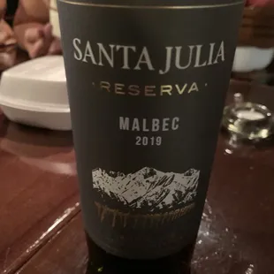 a bottle of wine