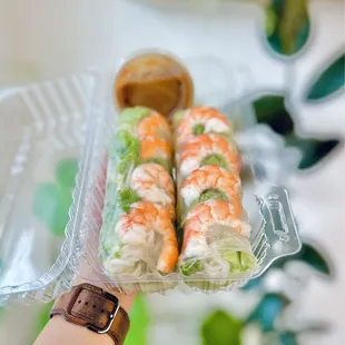 2. Two Pieces Shrimp Spring Rolls