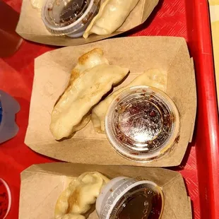 Chicken Pot Stickers with Ponzu dip