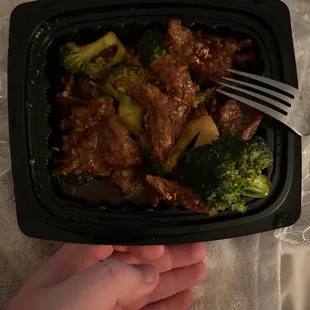 Beef and broccoli. Nasty