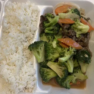 Beef and Broccoli dinner