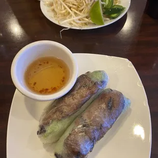 Grilled Pork Spring Rolls