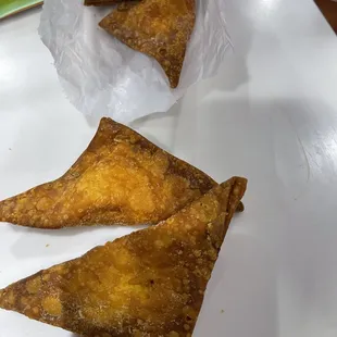 Burnt Crab Rangoons! They said that if I didn't like them I could just not order again.