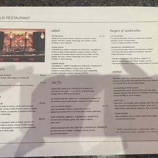 Lotus menu 5/30/2022