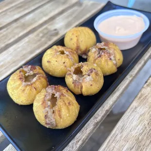 Cheeseburger dumpling