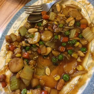 Nasty sauce and frozen veggies