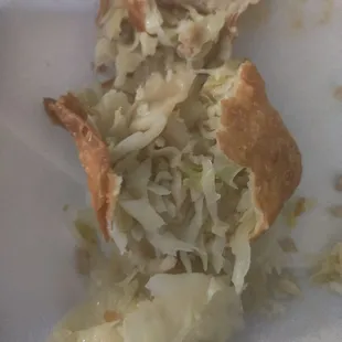 Egg roll/with no egg no meat no carrots no onion, just cabbage. 12.95  not worth it. Im not going back. I ate there before, not doing that..