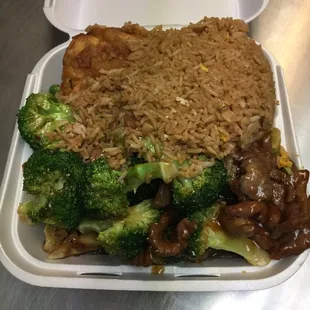 Broccoli beef combination