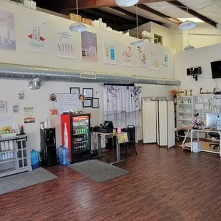 the inside of the building