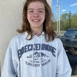 a young woman in a hoodie