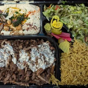 Lamb and Beef Shawarma Plate