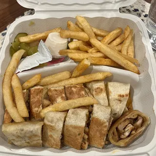 back home style Chicken Shawerma with French Fries