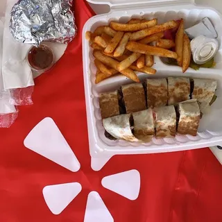 Back home Lamb beef Shawerma style with French fries