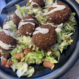6 Falafel Balls Over House Salad