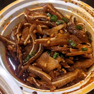 a close up of a bowl of food