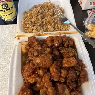 General tso &amp; fried rice