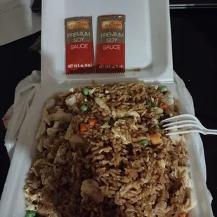 Chicken fried rice..