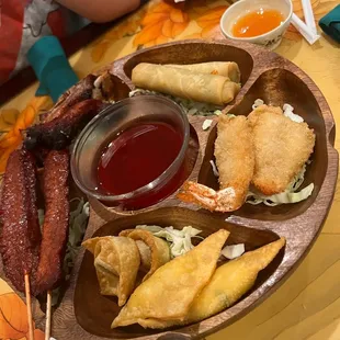 Pu Pu Platter a little bit of everything