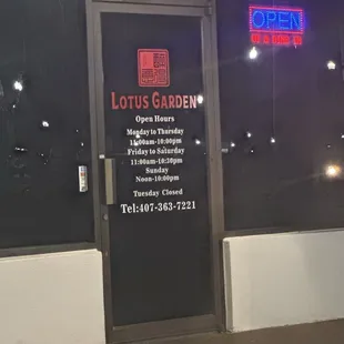 Open sign but locked door