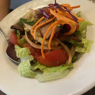 Salad with beef