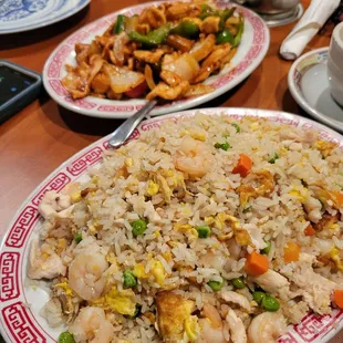 Yang Zhou Fried Rice and Szechuan Chicken