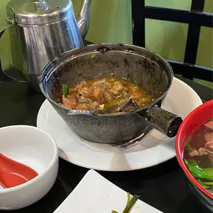 Casserole with eggplant and fish