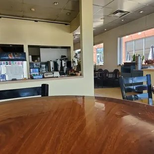 Inside the restaurant. Primarily used for take out now due to COVID