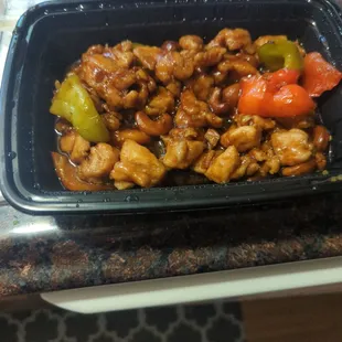 Cashew chicken.