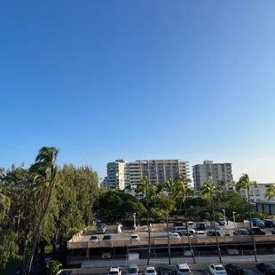 You can see the surf spot tongs from our little balcony
