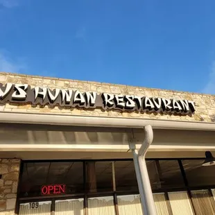 the front of the restaurant