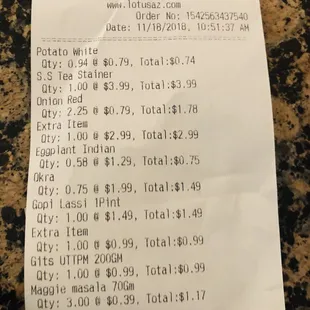 If you wish to see sample prices