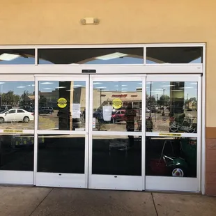 the front entrance of the store