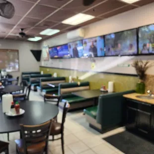 TVs all around. Watch the game from any seat