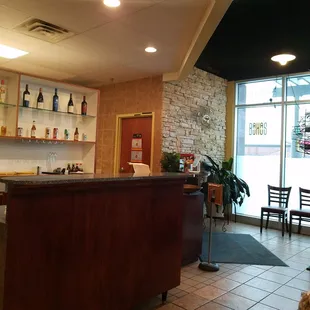 Entrance from within the Resturant, usually had one or two people waiting for take out.