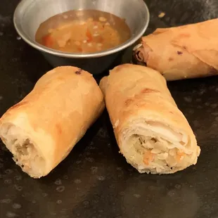 Chicken Egg Rolls w/vinaigrette dipping sauce