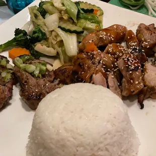 Pork and bbq chicken