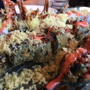 Godzilla and shrimp tempura rolls