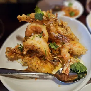 Garlic prawns ($35)