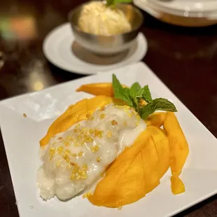 Mango Sticky Rice &amp; Coconut Ice Cream.