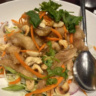 Crispy Catfish Pieces Salad