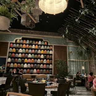 The dining area