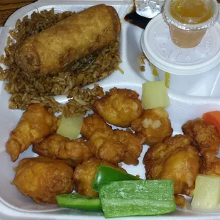 Sweet and sour chicken.