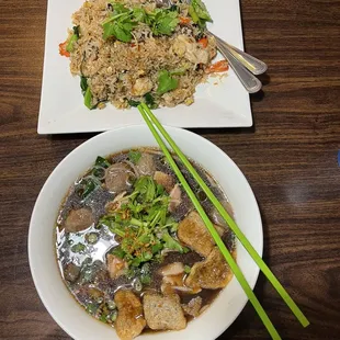 XO Sauce Fried Rice and Boat Noodles