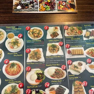 ramen and noodles, menu