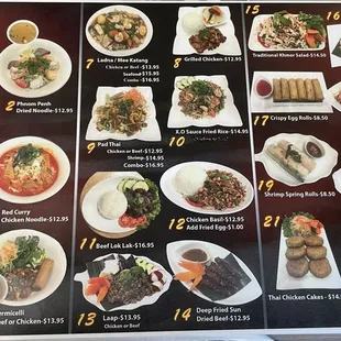 Menu as of 8/19/2024