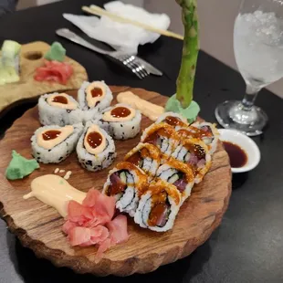 MPS (left) and kimchi roll (right)