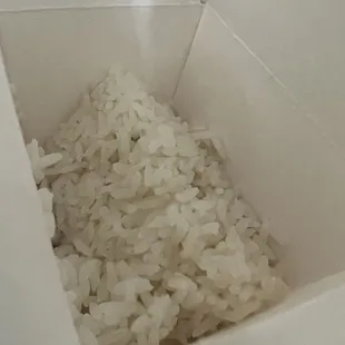 Half full rice container
