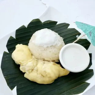 Durian with Sweet Sticky Rice